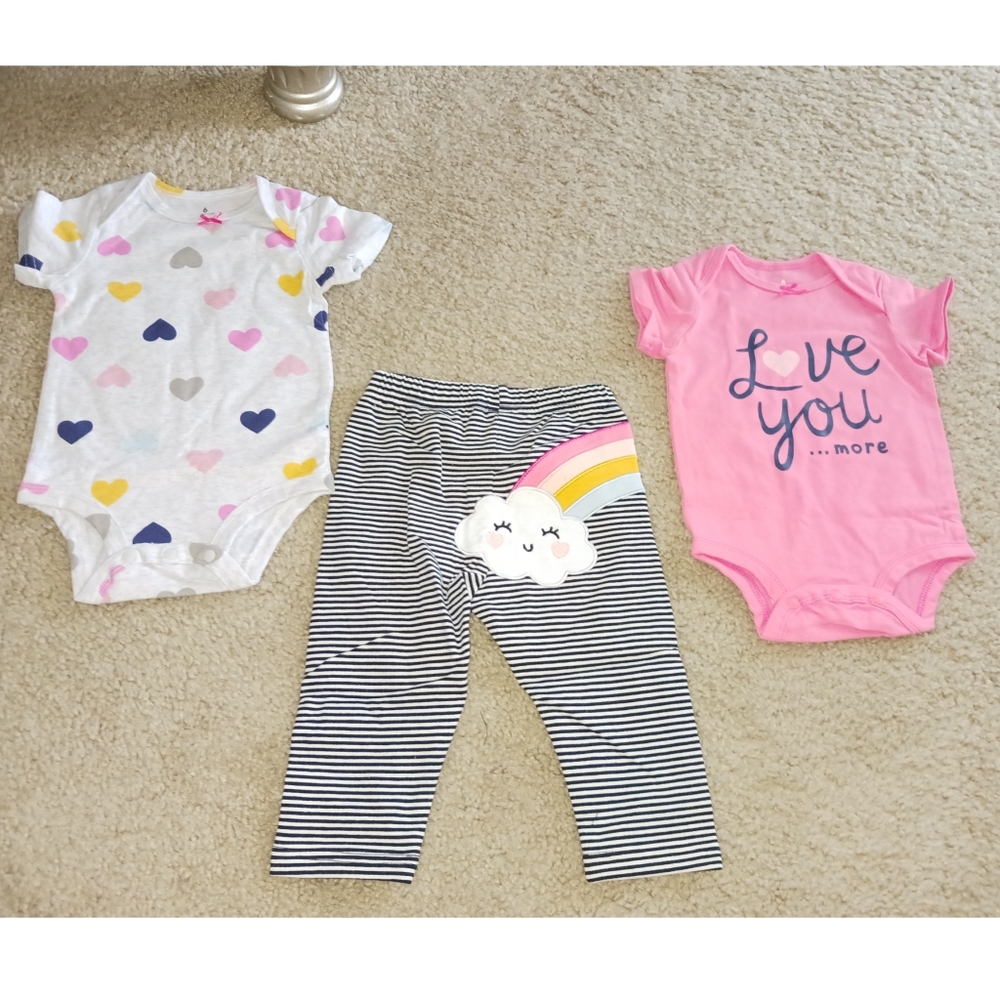 Brand New Baby Girl 3 Piece Set Outfit
